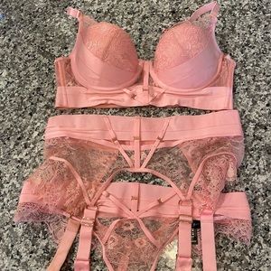 Honey Birdette pink Belinda set